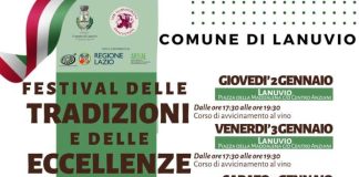 Eventi, dal 2 al 4 Gennaio di scena a Lanuvio il Festival delle Tradizioni e delle Eccellenze