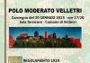 Velletri, domani in Sala Tersicore con il Polo Moderato per discutere di Parco, Bretella Cisterna Valmontone ed urbanistica