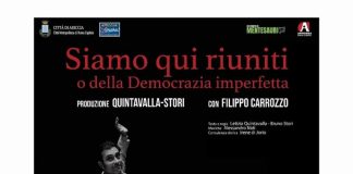 Ariccia, domenica 2 marzo al Teatro Bernini Filippo Carrozzo in “Siamo qui riuniti o della democrazia imperfetta”