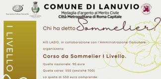 Lanuvio, sono aperte le iscrizioni al corso da Sommelier di Primo Livello organizzato da AIS Castelli Romani, in collaborazione con l’assessorato Città del vino