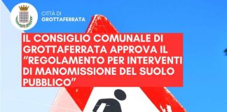 Il Consiglio Comunale di Grottaferrata approva il “Regolamento per interventi di manomissione del suolo pubblico”