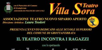 I giovani incontrano il teatro, l’8 Aprile due licei di Grottaferrata assistono allo spettacolo “La donna invisibile” dell’Associazione Teatro Nuovo Sipario Aperto