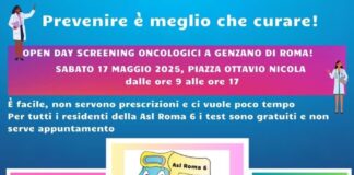 Open Day Screening sabato 17 maggio a Genzano di Roma
