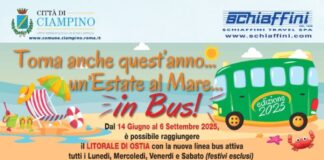 Ciampino, dal 14 giugno torna l’iniziativa “Un’estate al mare… in bus”