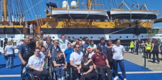 Il Toukon sull’Amerigo Vespucci con la ministra Locatelli