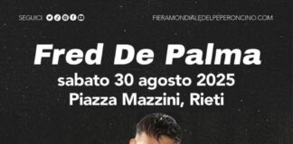 Fiera Mondiale del Peperoncino 2025, sabato 30 agosto Fred De Palma