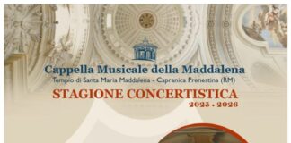 Stagione Concertistica Capranica Prenestina, Sabato 23 Agosto Concerto D’Organo alle 18.30