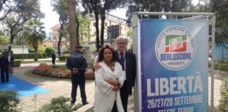 Salvatore Ladaga e Tiziana Pepe Esposito alla festa nazionale di Forza Italia “Libertà”