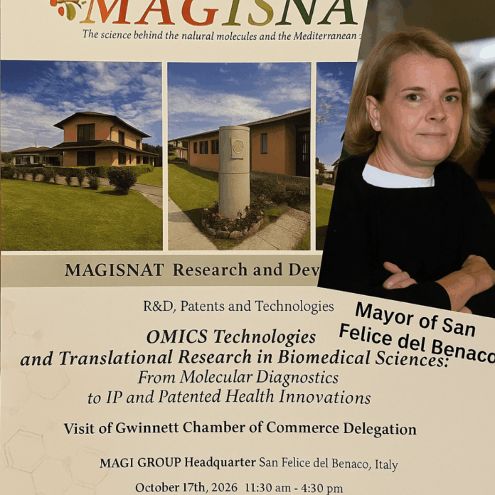 Marzia Manovali, sindaco di San Felice del Benaco accoglie la delegazione statunitense della Gwinnett Chamber of Commerce della Georgia