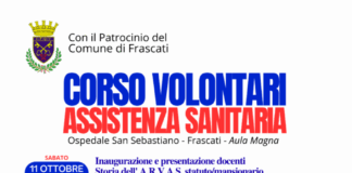 Da sabato 11 Ottobre Corso Volontari Assistenza Sanitaria all’Ospedale Frascati