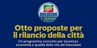 Forza Italia – Movimento Civico Io Amo Frascati, “Otto proposte per il rilancio della città: al via la consultazione pubblica con i cittadini”