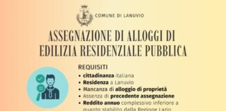 Lanuvio, Pubblicato l’Avviso per l’Assegnazione di Alloggi di Edilizia Residenziale Pubblica
