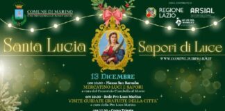 A Marino il 13 dicembre la città si accende di luce in onore di Santa Lucia