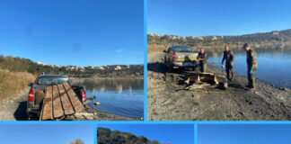 Bonifica della spiaggia del lago Albano