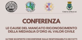 A Frascati conferenza sulla mancata Medaglia d’Oro al Valor Civile
