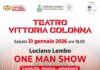 Marino, al Teatro Vittoria Colonna Luciano Lembo