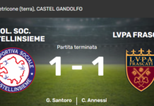 Castel Gandolfo, pari tra Castellinsieme e Lvpa Frascati