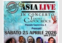 Asia live in Concerto: sabato 25 aprile a Frascati