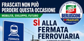 Forza Italia e Io Amo Frascati, “Fermata ferroviaria cancellata: scelta miope che penalizza Cocciano e l’intero territorio”