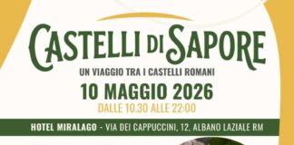 Albano Laziale, “Castelli di Sapore”: domenica 10 maggio all’Hotel Miralago